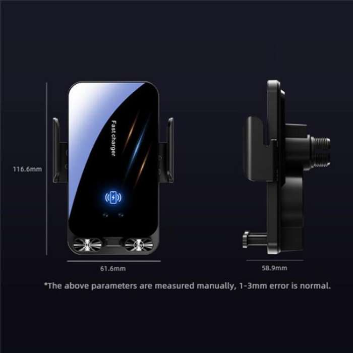 SD05 With Retractable Type-C Cable Car Phone Holder Wireless Charging Mount
