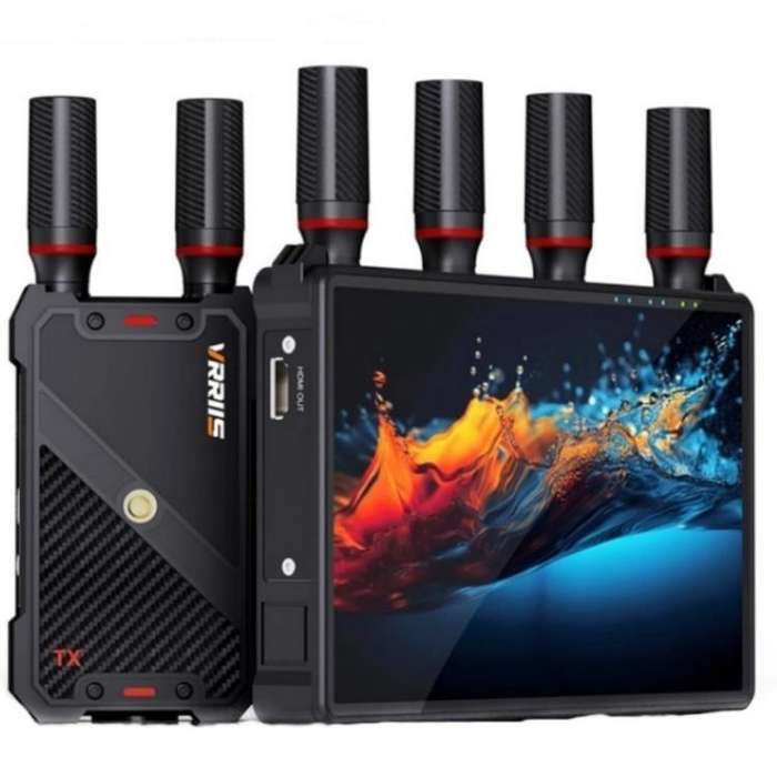 VRRIIS 083P Wth Screen Support 1TX to 5RX 400m Wireless HDMI Transmitter Receiver, Plug:AU Plug