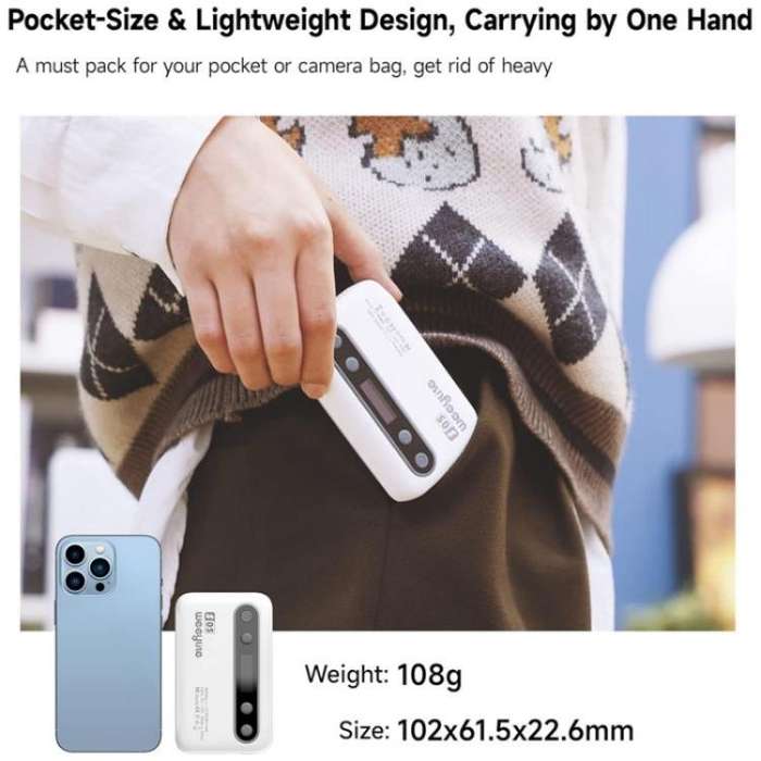 Weeylite S05 Portable App Control Phone Fill Lamp Video Live Streaming Photography RGB Full Color...