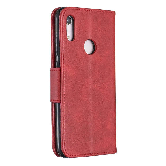 Retro Lambskin Texture Pure Color Horizontal Flip PU Leather Case for for Huawei Y6 2019 & Y6 Pro...