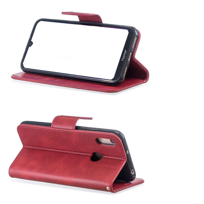 Retro Lambskin Texture Pure Color Horizontal Flip PU Leather Case for for Huawei Y6 2019 & Y6 Pro...