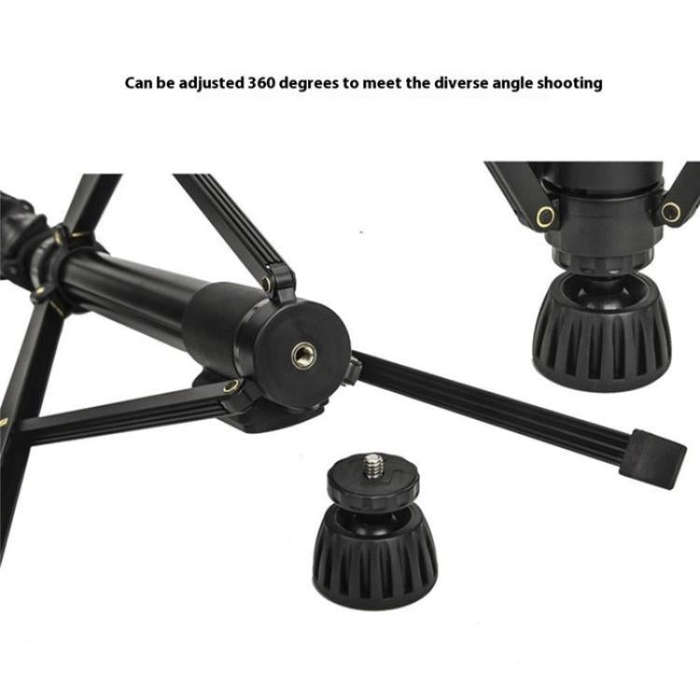 YUNTENG 638 Aluminum Alloy Extendable Stand Phone Holder Camera Tripod Monopod