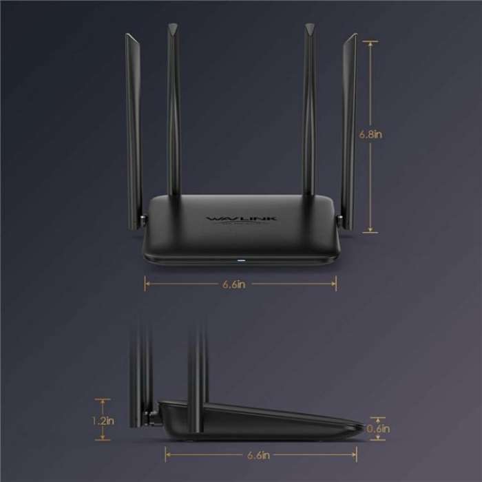 WAVLINK WN530HG4 Home Gigabit Ethernet MU-MIMO Router AC1200 Dual Band Router, Plug:AU Plug