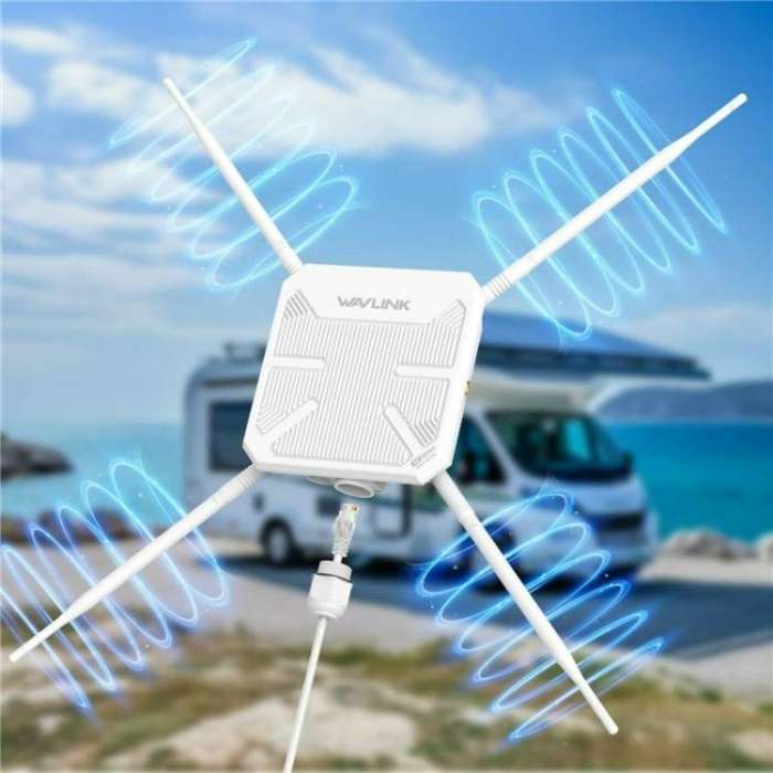 WAVLINK WN588HA2 AP Repeater WiFi Signal Booster AC1200 Dual Band WiFi Extender, Plug:EU Plug