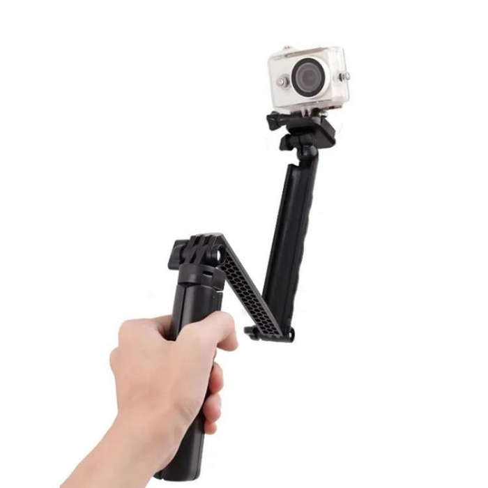 C062 Tri-folding Tripod Sports Camera Mobile Phone Selfie Stand Desktop Fixed Bracket