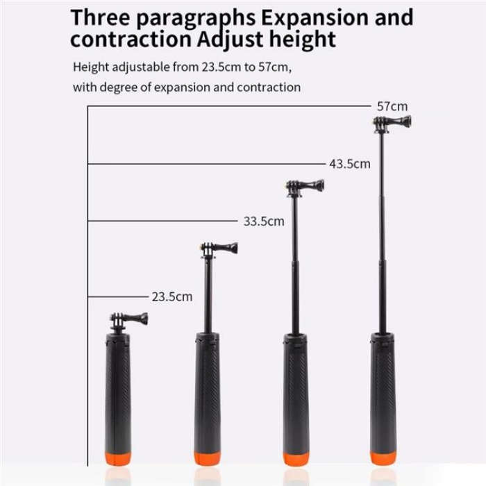 C063 Underwater Floating Selfie Stick Anti-Shake Tripod Snorkeling Pole For GoPro Action Camera