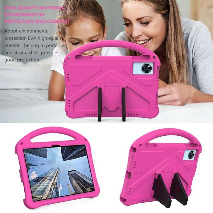 For Doogee U11 / U11 Pro 11 2025 EVA Shockproof Tablet Case with Holder(Rose Red)