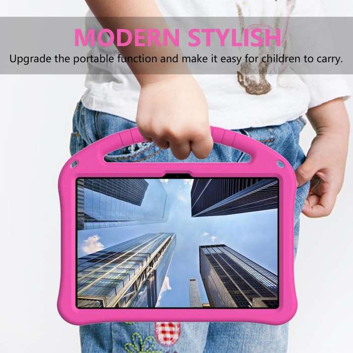 For Doogee U11 / U11 Pro 11 2025 EVA Shockproof Tablet Case with Holder(Rose Red)