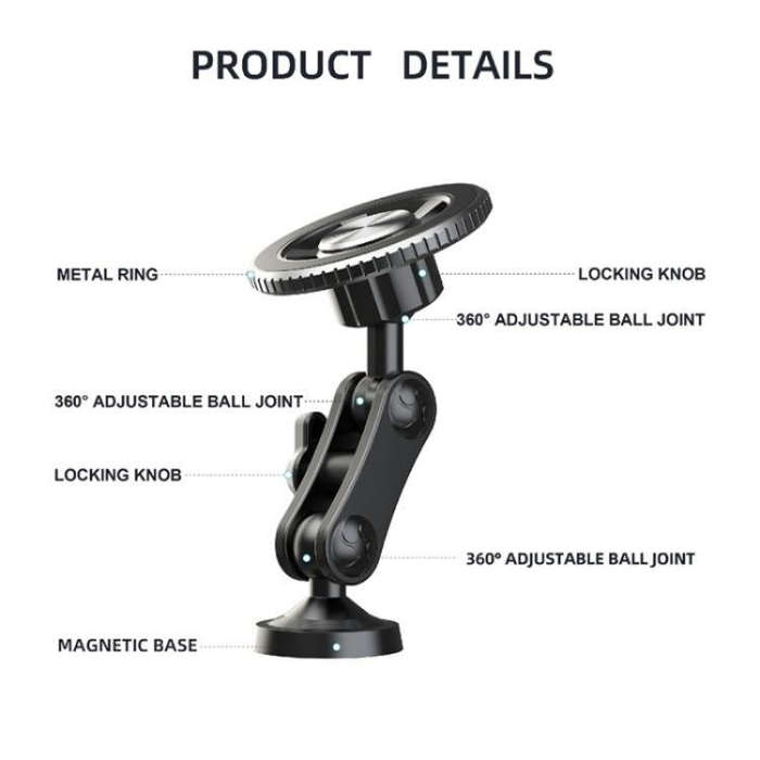 X036 Dual Magnetic MagSafe Lazy Phone Holder for Gym Equipment