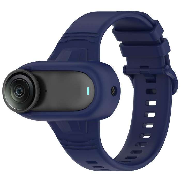 For Insta 360 Go 3 / Go 3S / Go 2 Solid Color Silicone Watch Band(Dark Blue)