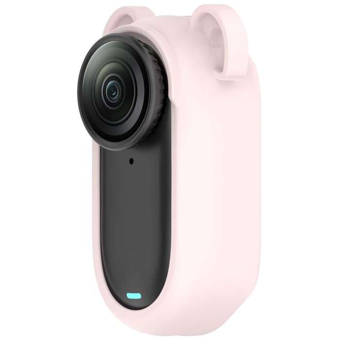 For Insta 360 Go 3S / Go 3  Solid Color Silicone Protective Case(Light Pink)