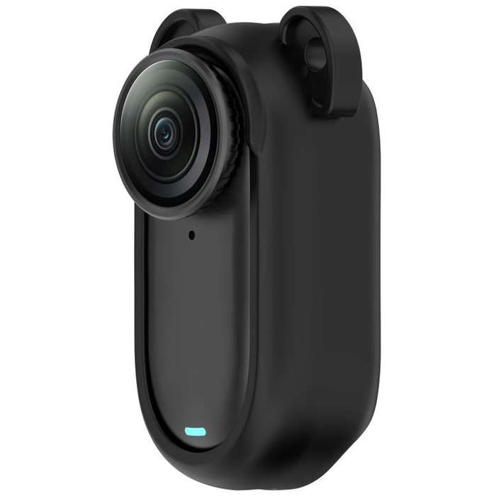 For Insta 360 Go 3S / Go 3  Solid Color Silicone Protective Case(Black)