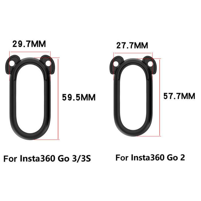 For Insta 360 Go 3S / Go 3  Solid Color Silicone Protective Case(Black)