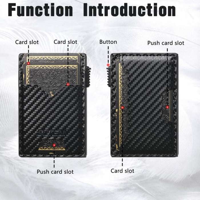 The Suteni carbon fiber pattern double-sided card insertion button automatically ejects the card ...
