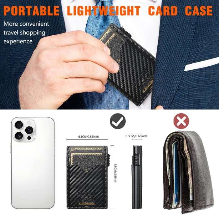 The Suteni carbon fiber pattern double-sided card insertion button automatically ejects the card ...