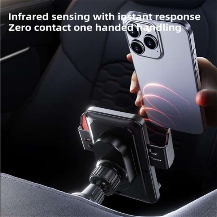 SD19 Wireless Charger 15W Magnetic Fast Charging Car Air Vent Mount Phone Holder(Black)