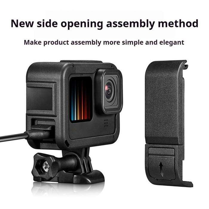 For GoPro HERO13 Black / HERO12 Black Dual Cold Shoes Frame Expansion PA Cage with Side Interface...