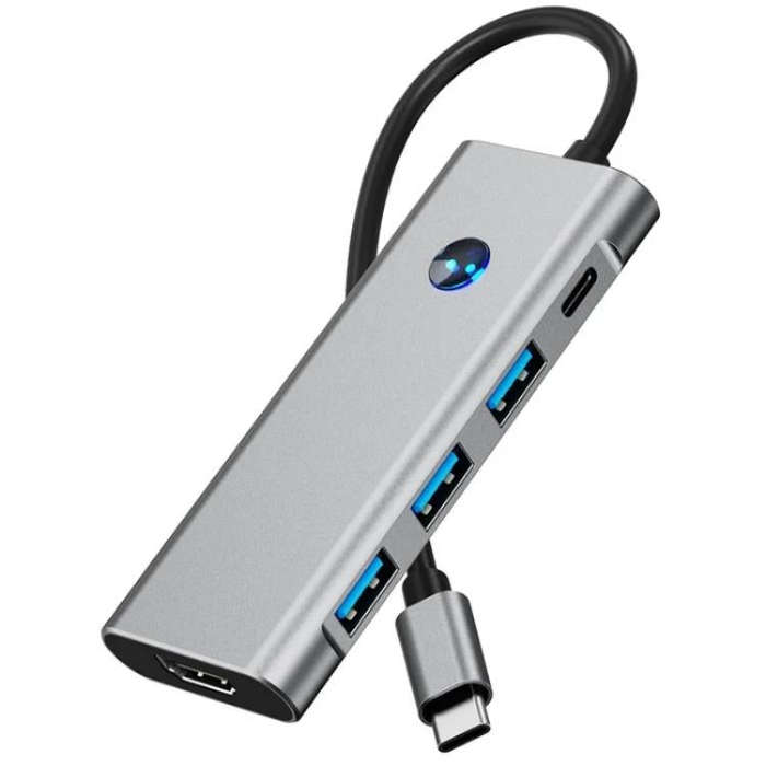 2425 7 In 1 Type-C Hub USB 3.0 PD 100W 4K HD Adapter For Laptops