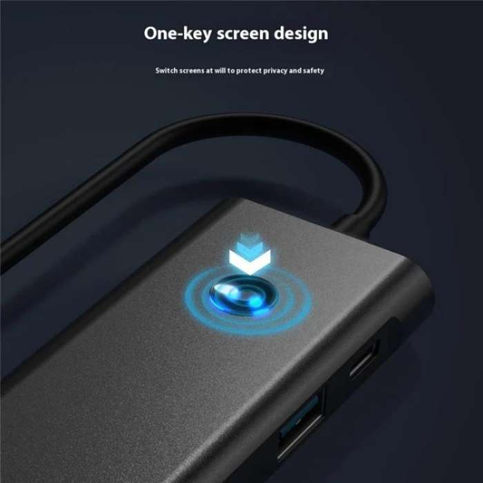 2426 One-Key Screen Off Type-C to 2 x USB3.2, HD, PD100W, 2 x USB-C3.2 HUB