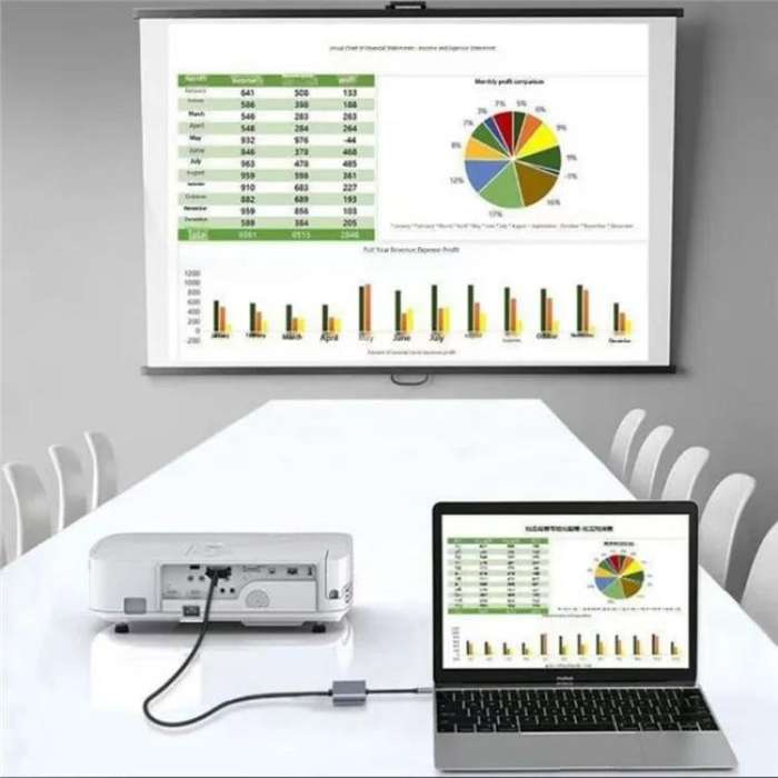 2322 Type-C to RJ45, 4K/30HZ HD, USB 3.0, PD100W Charging Port Aluminum Shell HUB