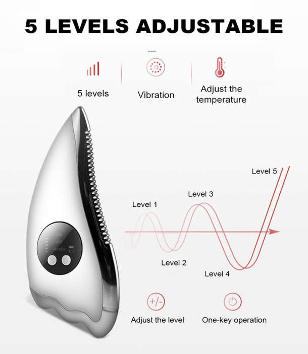 K-SKIN KD817 Facial Scratch Pad Dredge Meridian Soothing Fatigue Scraping Plate Electric Massager...