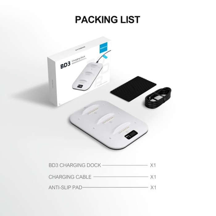 BOBOVR BD3 Charging Dock for 3x B100 Battery 30W Fast Charger Base