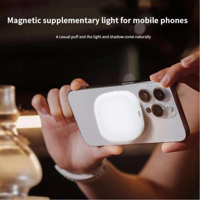 AL80 Portable 360 Degree Rotatable Magnetic Selfie Fill Light LED Fill Lamp(White)