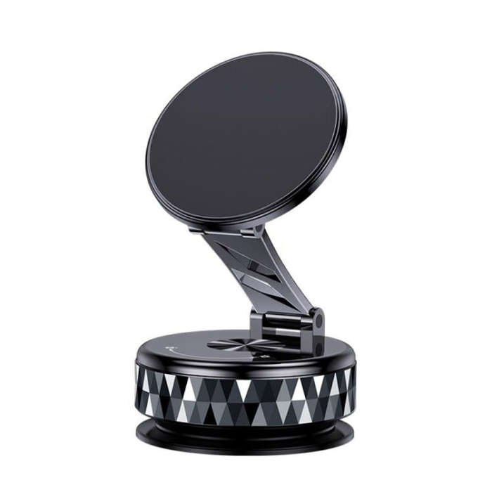 K13 360 Degree Rotation Vacuum Suction Cellphone Holder Magnetic Car Phone Mount(Black)