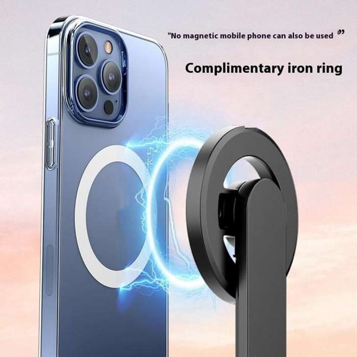 P08Y Pro Portable Travel Selfie Stick Tripod Mini Magsafe Phone Stand with Remote Control(Black)