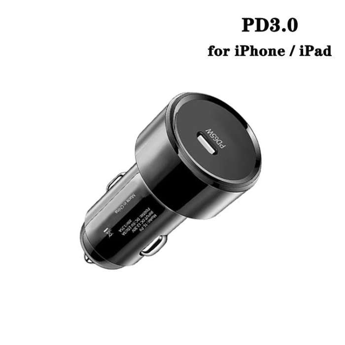 P9 PD65W USB-C Car Charger for iPhone / iPad series(Black)