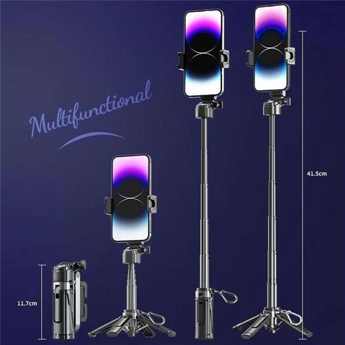 P25 Extendable Anti-shake Four-Legged Stand Portable Handheld Phone Selfie Stick(White)