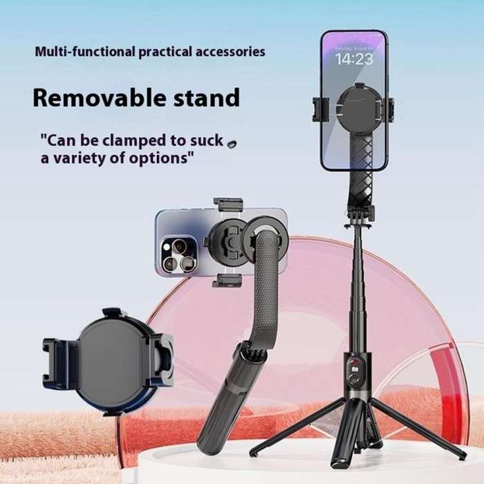 P07 Max Extendable Four-legged Stand Magnetic Phone Selfie Stick with Bluetooth Remote Control(Wh...