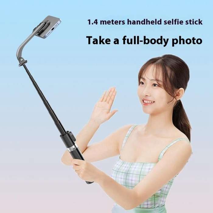P07 Max Extendable Four-legged Stand Magnetic Phone Selfie Stick with Bluetooth Remote Control(Wh...