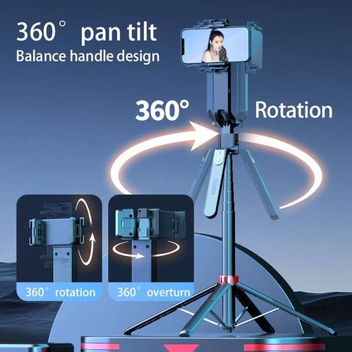 Q185 Smart Auto Tracking Phone Live Streaming Stand AI Selfie Stick Handheld Gimbal Stabilizer