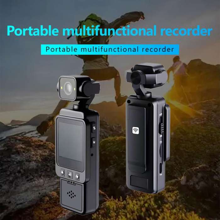 1080P Ultra-HD Clip Pocket Vlog Camera WiFi Portable Video Recorder Camera(Black)
