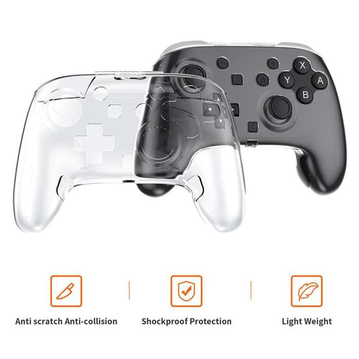 For Nintendo Switch 2 Pro Gamepad Transparent Full Cover PC Protective Case