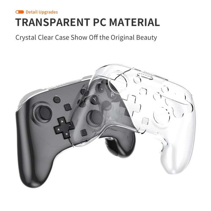 For Nintendo Switch 2 Pro Gamepad Transparent Full Cover PC Protective Case