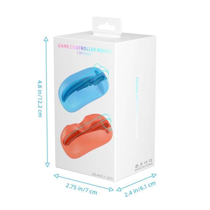 For Nintendo Switch 2  Mini Portable Handle Turns To A Mouse In Seconds(Orange Blue)