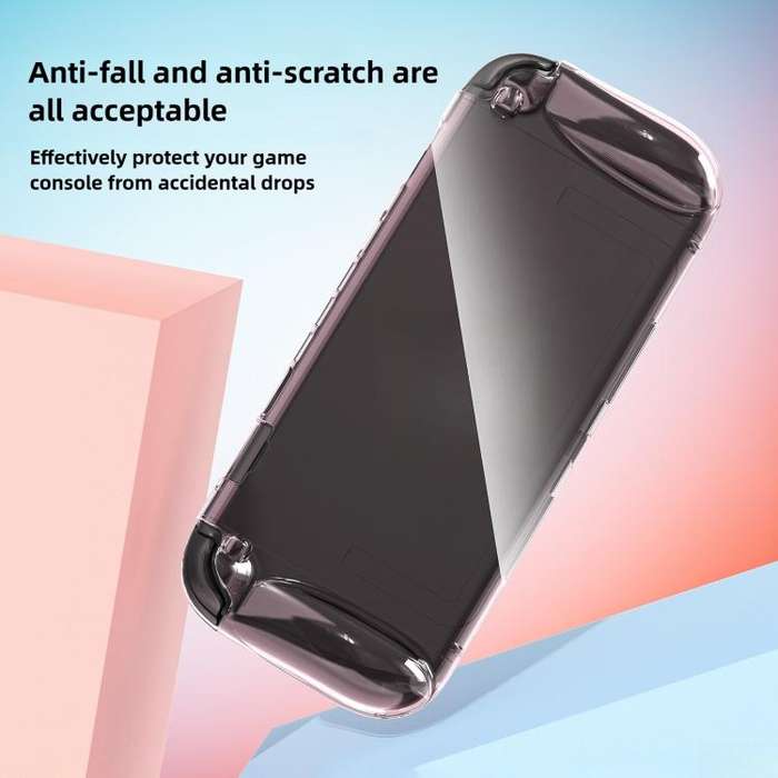 For Nintendo Switch 2 Game Consoles Transparent TPU Protective Case(Translucent Pink)