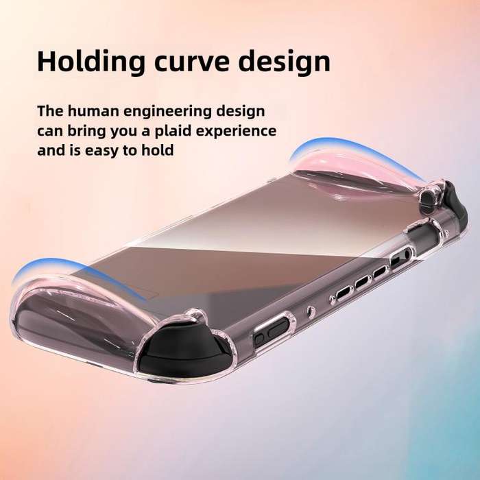 For Nintendo Switch 2 Game Consoles Transparent TPU Protective Case(Translucent Black)