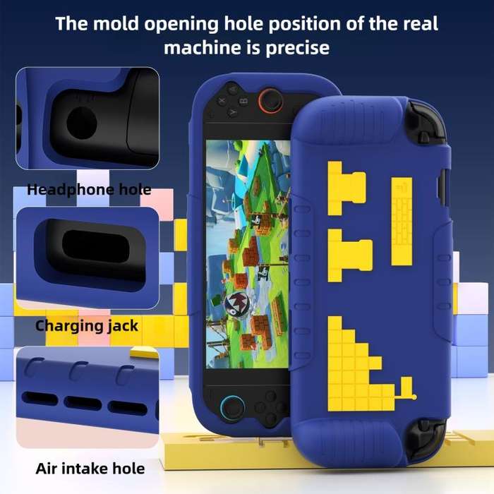 For Nintendo Switch 2 Game Console Anti-Slip And Anti-Drop Liquid Silicone Protective Case(Blue Y...