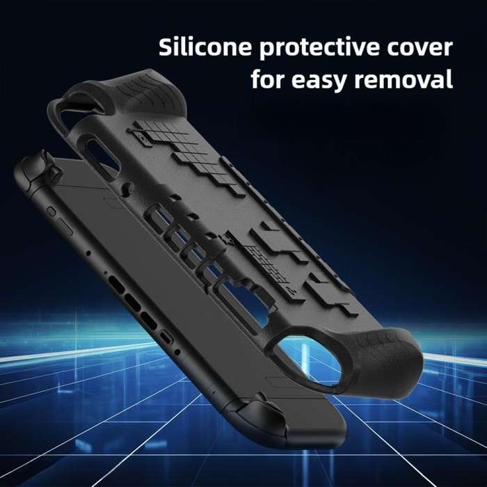 For Nintendo Switch 2 Game Console Anti-Slip And Anti-Drop Liquid EVA Protective Case(Black)