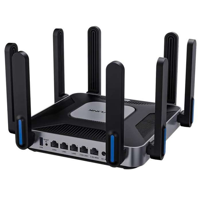 WAVLINK WN592AX6 2.5G Multi Gig Port Quad Core CPU AX6000 Dual Band WiFi 6 Router, Plug:UK Plug
