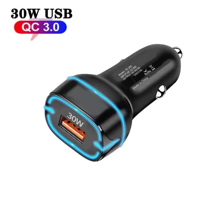 QC3.0 30W USB Car Charger(Black)