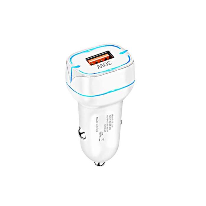 QC3.0 30W USB Car Charger(White)