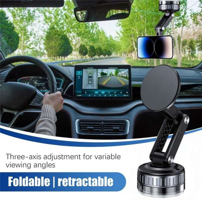 X51 Foldable Magnetic Cellphone Holder Car Dashboard Suction Cup Navigation Phone Holder(White)