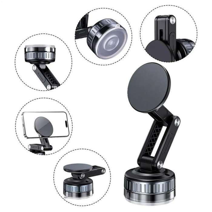 X51 Foldable Magnetic Cellphone Holder Car Dashboard Suction Cup Navigation Phone Holder(White)
