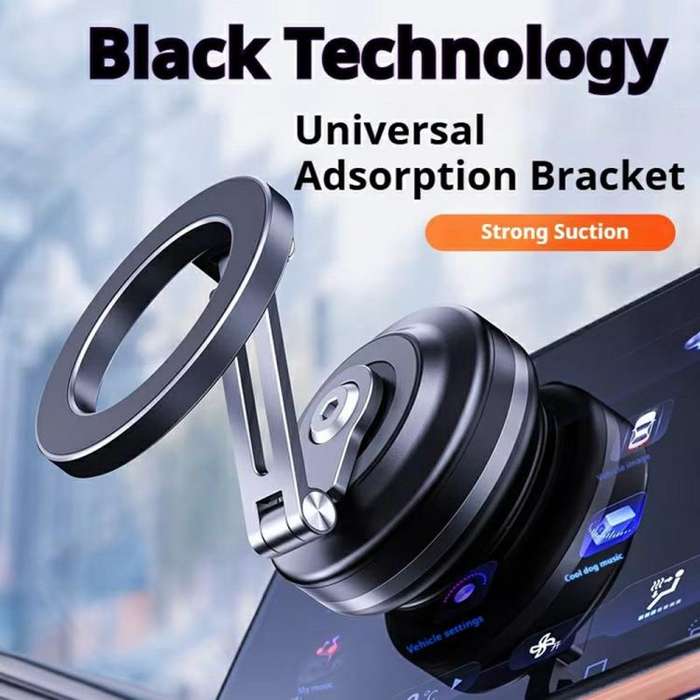 X64 Car Phone Mount Foldable Magnetic Electric Vacuum Suction Smartphones Bracket(Dark Grey)