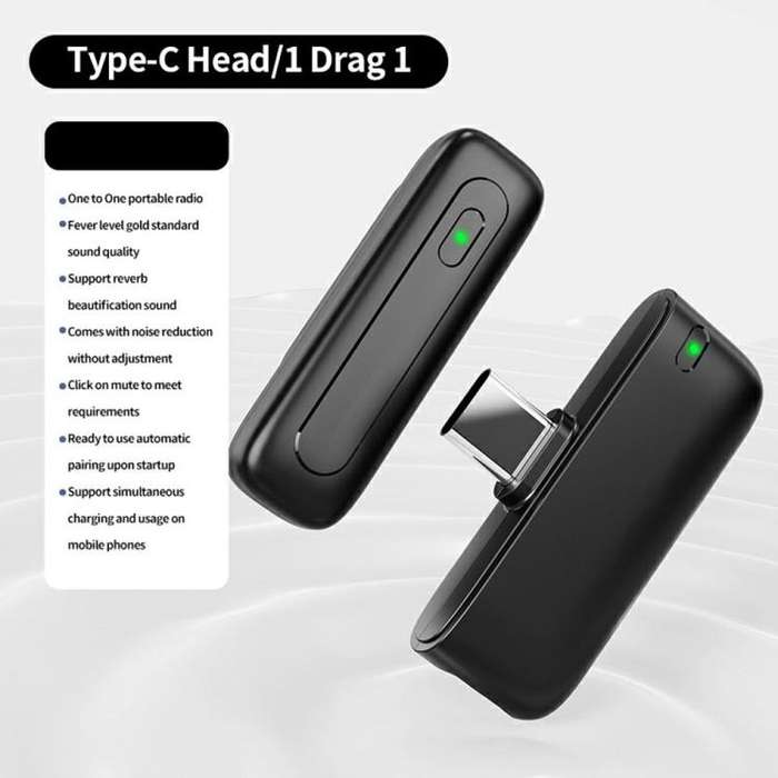 M6 Wireless Microphone AI Noise Reduction Live Streaming Mic(Black)