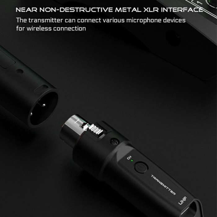 K1 For Handheld Dynamic Mic Wired to Wireless Microphone Converter, 2 Transmitter + 1 Receiver